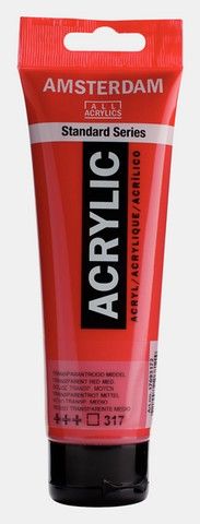 AMSTERDAM ACRYLIC COLOR 120ML TRANSPARENT RED MEDIUM