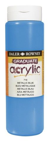 GRADUATE 500ML MET BLUE