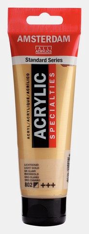 AMSTERDAM ACRYLIC COLOR 120ML METALLIC LIGHT GOLD