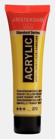 AMSTERDAM STANDARD ACRYLIC 20ML TRANSP YELLOW MEDIUM