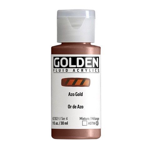 FLUID ACRYLIC 1OZ AZO GOLD