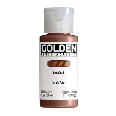 FLUID ACRYLIC 1OZ AZO GOLD