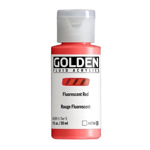 FLUID ACRYLIC 1OZ FLUORESCENT RED