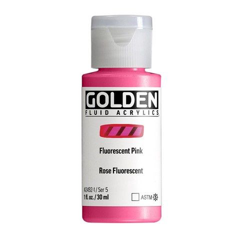 FLUID ACRYLIC 1OZ FLUORESCENT PINK