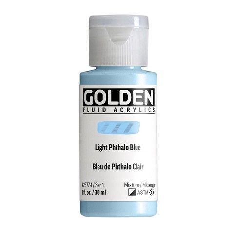 FLUID ACRYLIC 1OZ LIGHT PHTHALO BLUE