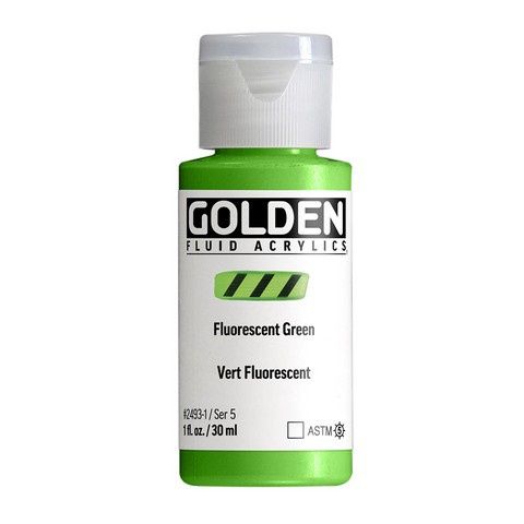 FLUID ACRYLIC 1OZ FLUORESCENT GREEN