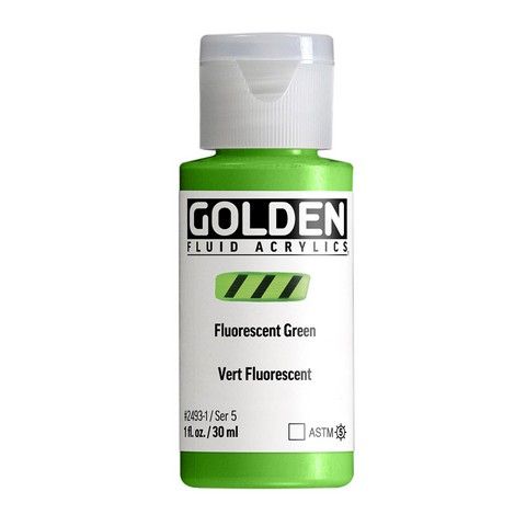 FLUID ACRYLIC 1OZ FLUORESCENT GREEN