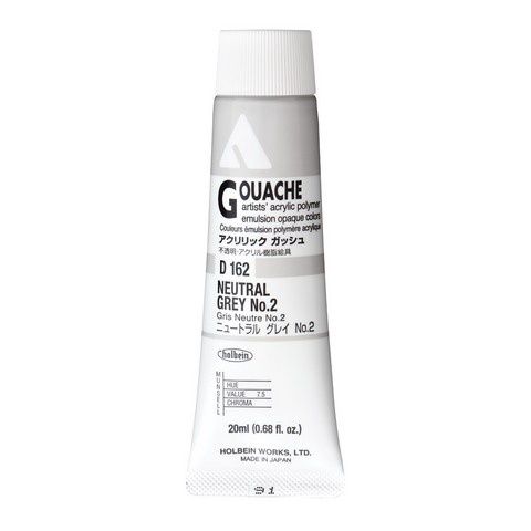 ACRYLA GOUACHE 20ML NEUTRAL GREY N2