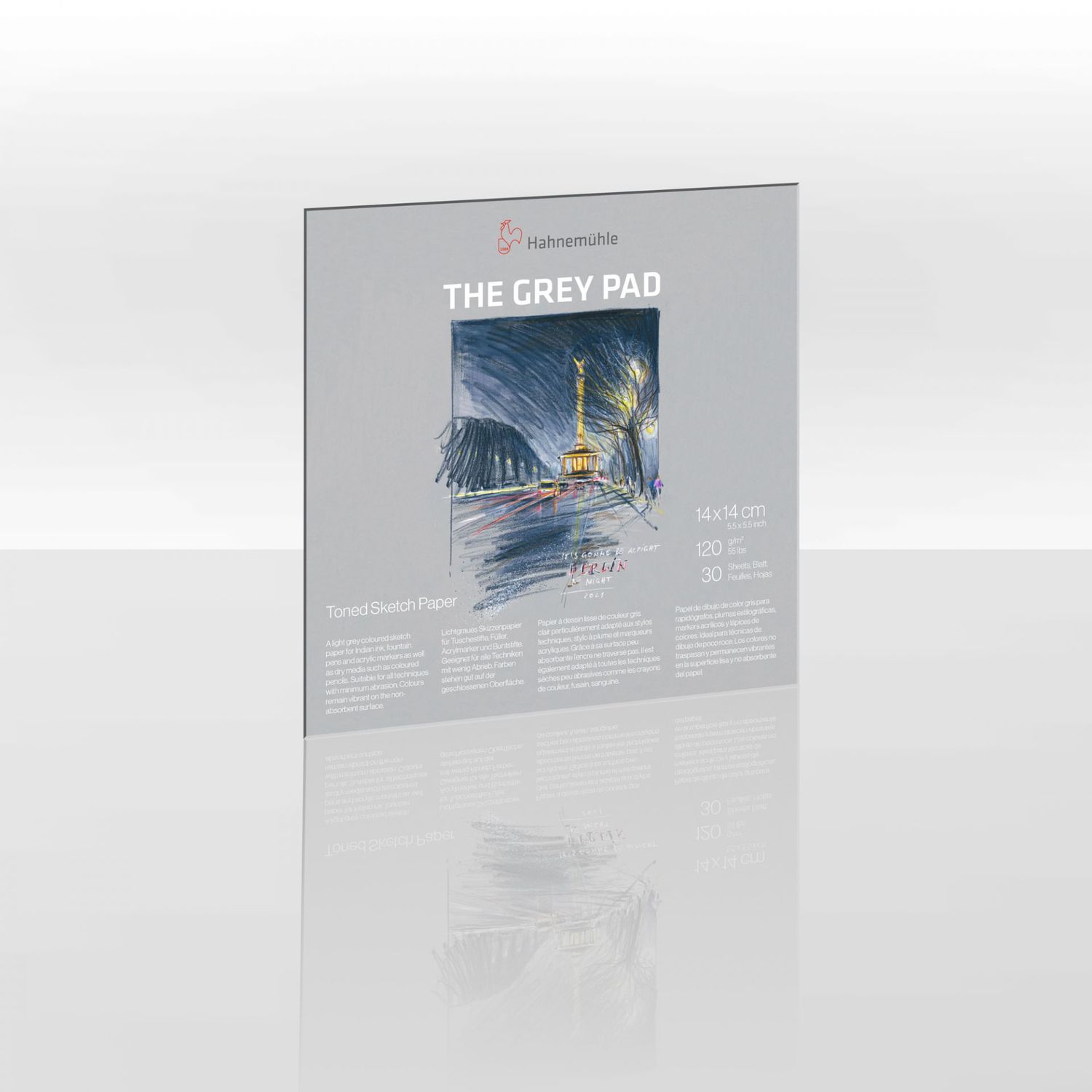 The Grey Pad 120gsm 30 sheets, Size/Weight: 5.51 x 5.51 in, Type: 30 sheet grey coloured pad