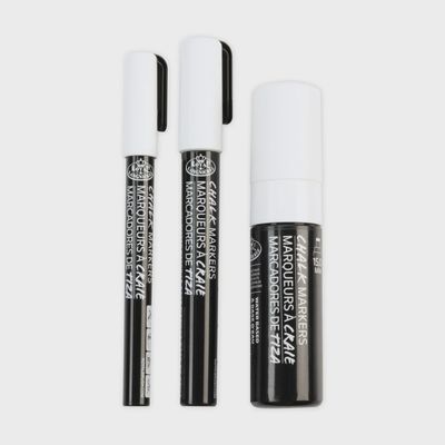 ROYAL WHITE CHALK MARKERS 3PC VARIETY PACK