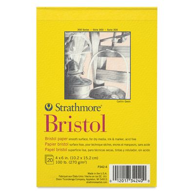 BRISTOL SMOOTH BOARD TAPE TOP 20 SHEETS 100LB 4X6