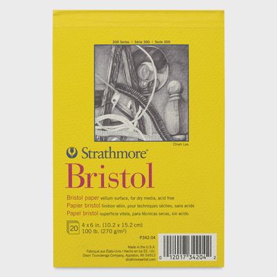 BRISTOL VELLUM TAPE TOP 20 SHEETS 100LB 4X6