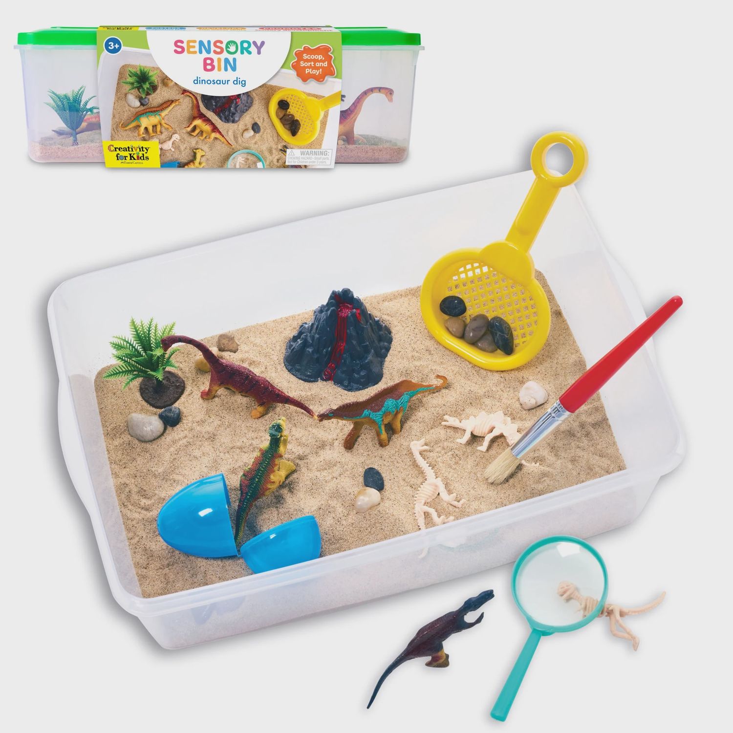 Sensory Bin Dinosaur Dig