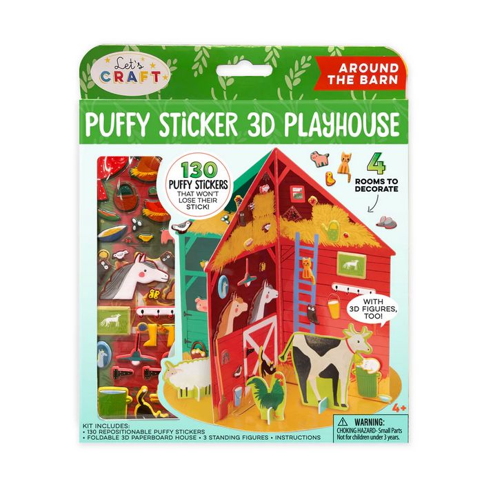 Puffy Sticker House Barn