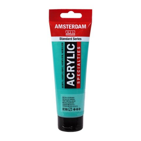 AMSTERDAM ACRYLIC COLOR 120MLMETALLIC GREEN 836