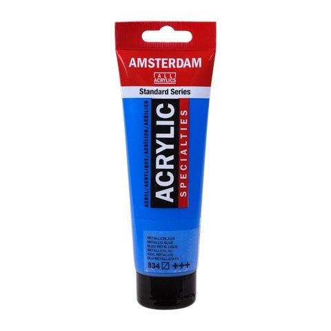 AMSTERDAM ACRYLIC COLOR 120ML METALLIC BLUE