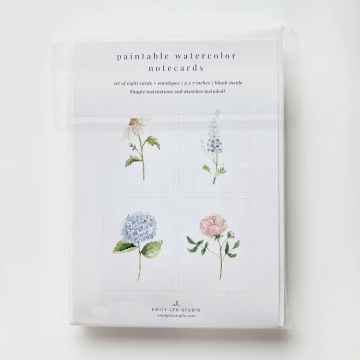 Garden Flowers Paintable Notecards
