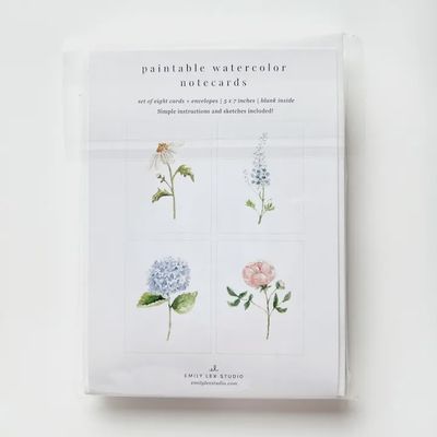 Garden Flowers Paintable Notecards