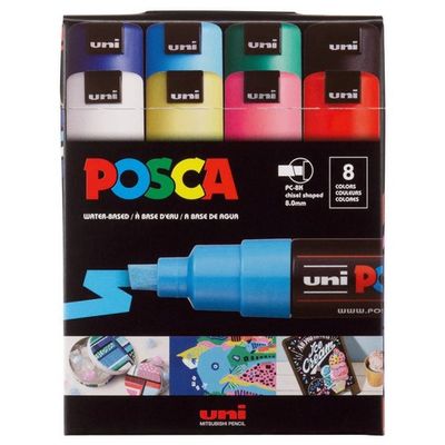 POSCA PC-8K PAINT MARKER BROAD 8 COLOR SET