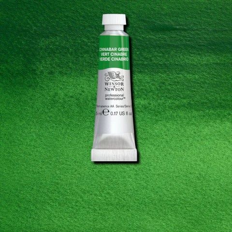 PROFESSIONAL WATERCOLOUR TUBE CINNABAR GREEN 5ML