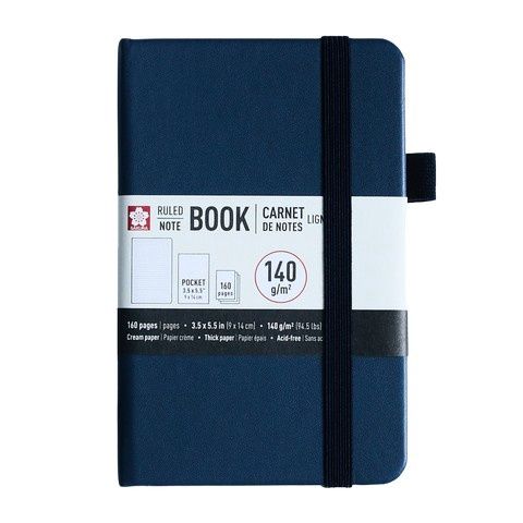 Notebook Ruled Pocket - Deep Indigo