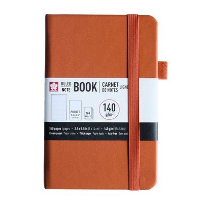 Notebook Ruled Pocket - Amber