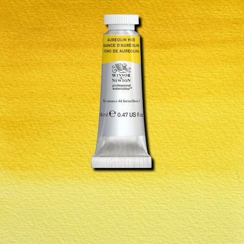 PROFESSIONAL WATERCOLOUR TUBE AUREOLIN HUE 14ML
