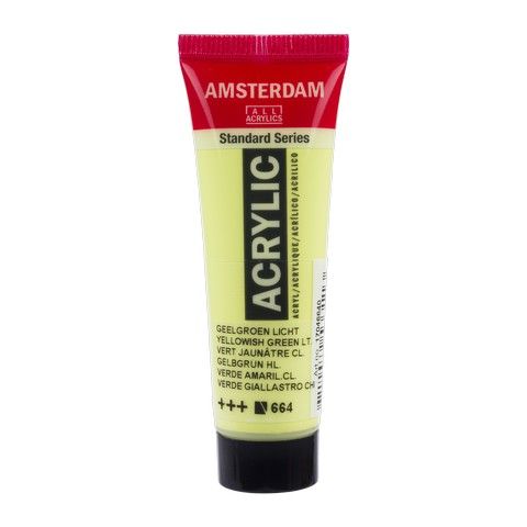 AMSTERDAM STANDARD ACRYLIC 20ML YELLOWISH GREEN LIGHT 664