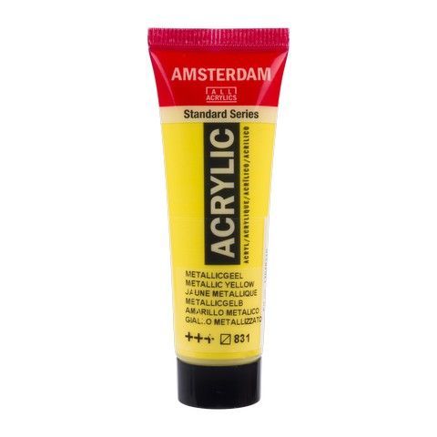 AMSTERDAM STANDARD ACRYLIC 20ML METALLIC YELLOW 831
