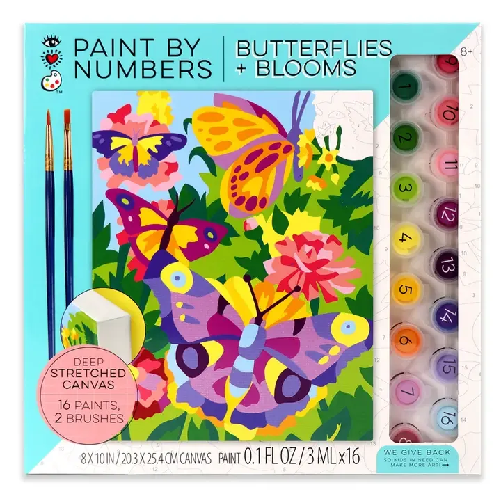 Paint By Numbers Butterflies + Blooms