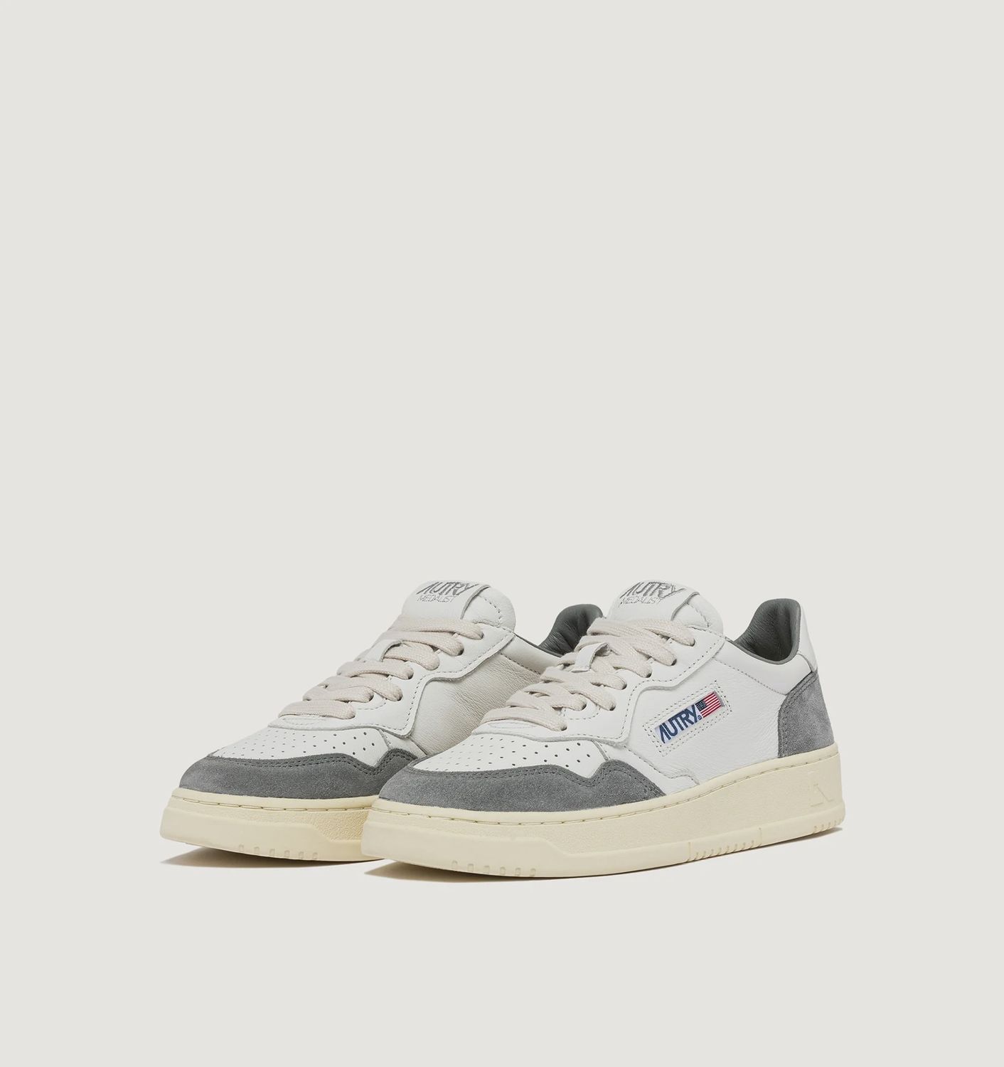 Medalist Low Goat/Suede Wht/Grey GS37