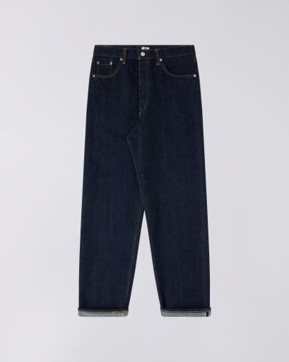 Loose Jeans Blue Rinsed Denim Selvedge