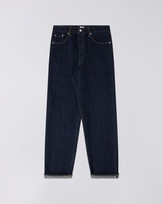 Loose Jeans Blue Rinsed Denim Selvedge