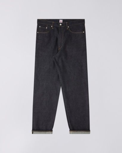 Loose Jeans Blue Unwashed Denim