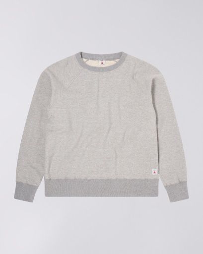 Raglan-Sleeve Crew  Sweater Grey, Size: S