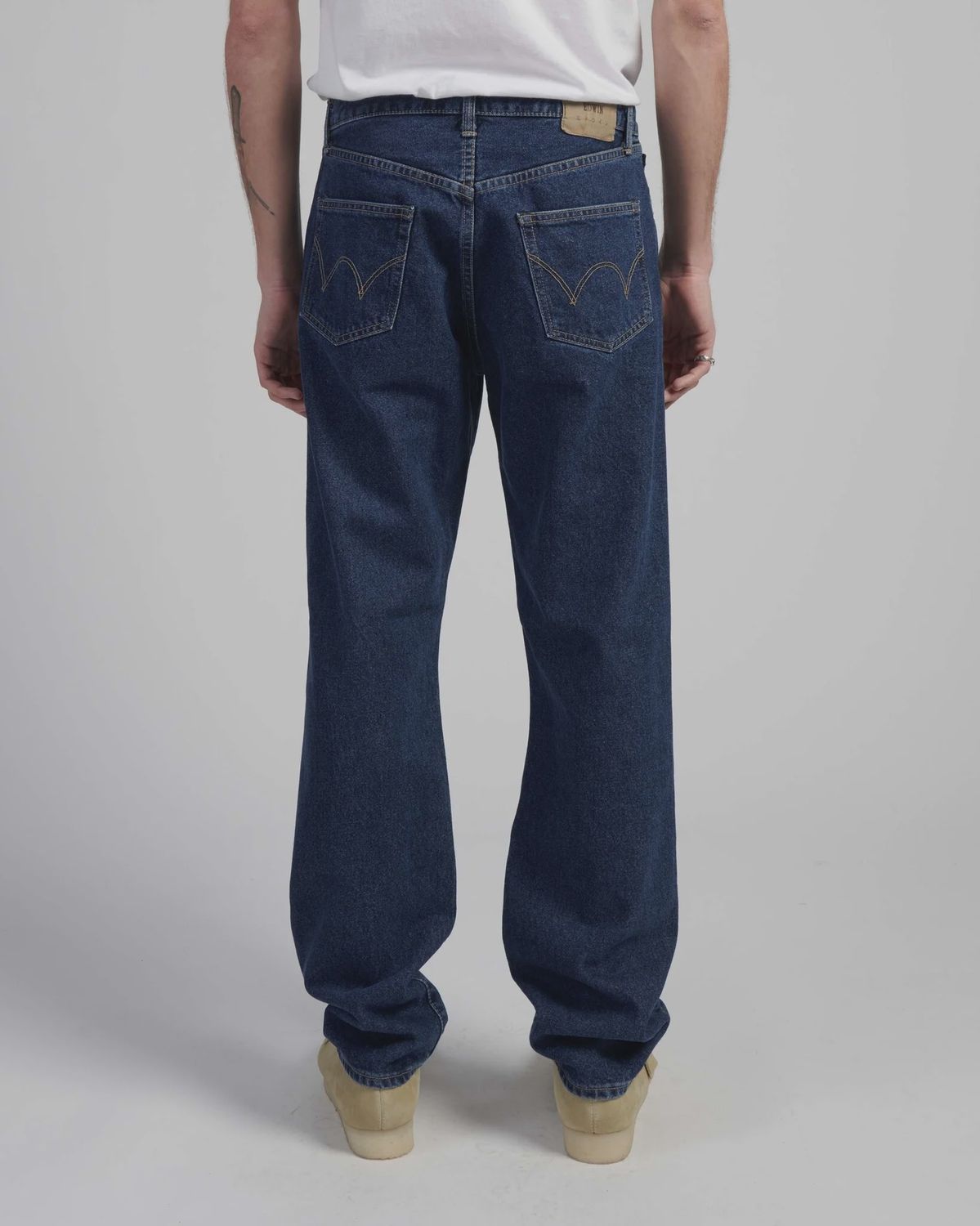 Loose Fit Kaihara Pure Indigo Openend Denim Blue Mid used 12.5oz