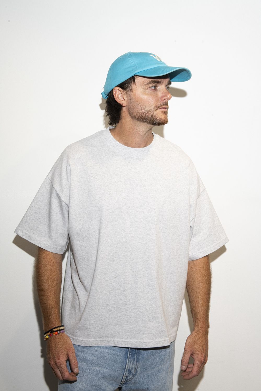 Qisu Boxy T-Shirt Light Grey Melange