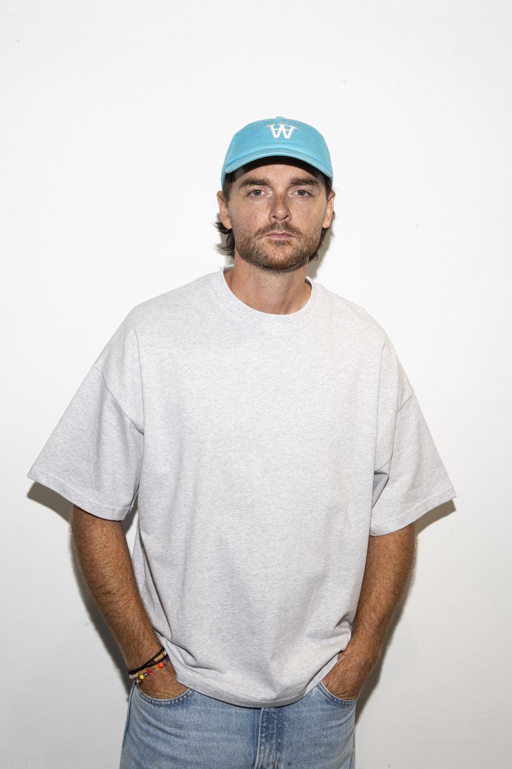 Qisu Boxy T-Shirt Light Grey Melange