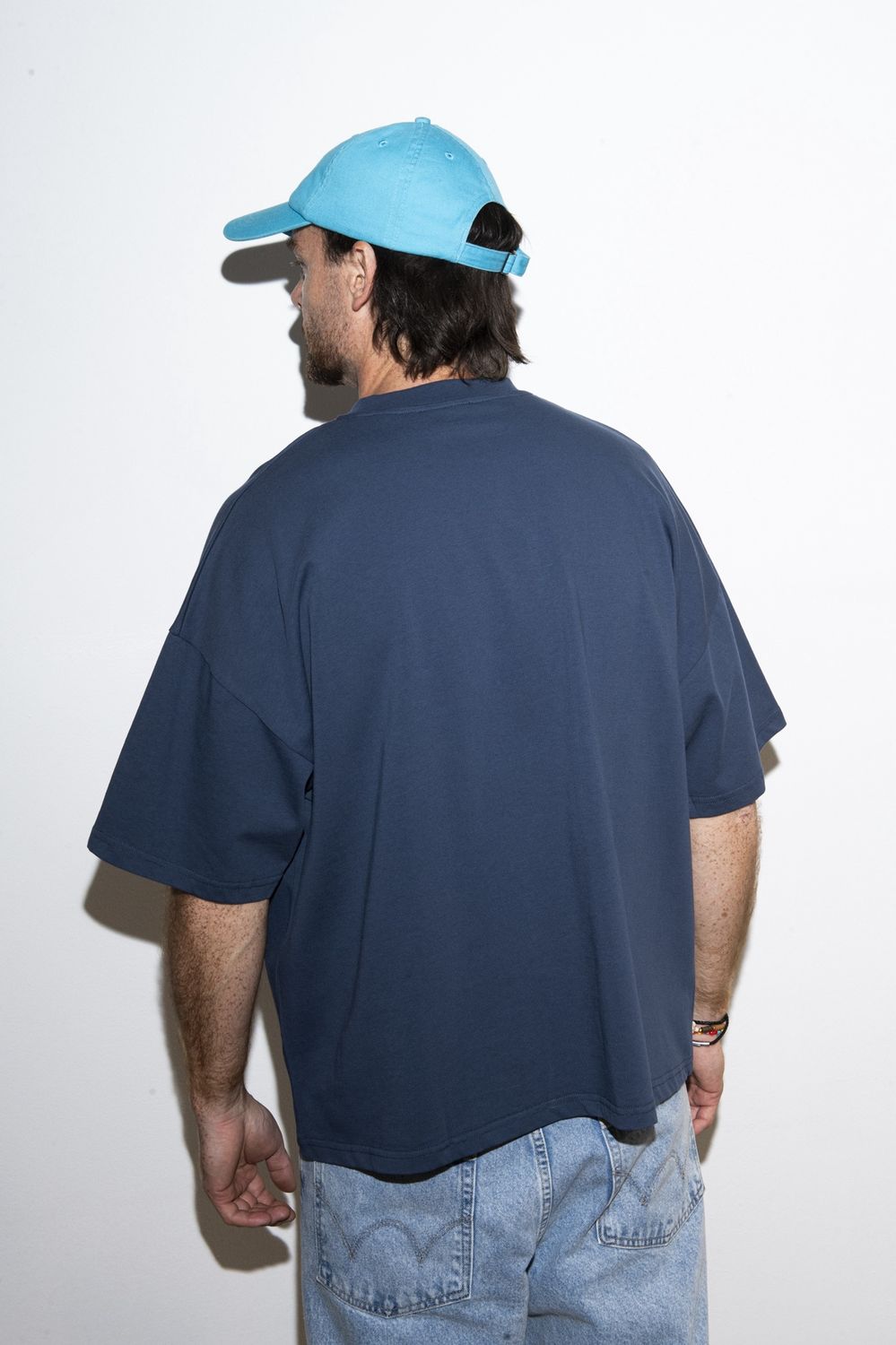 Qisu Boxy T-Shirt Navy Blue