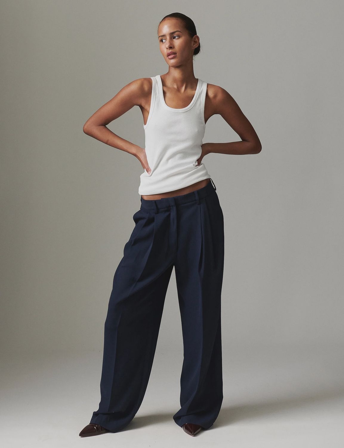 Enzo Classic Gabardine Pants Dark Sapphire Blue