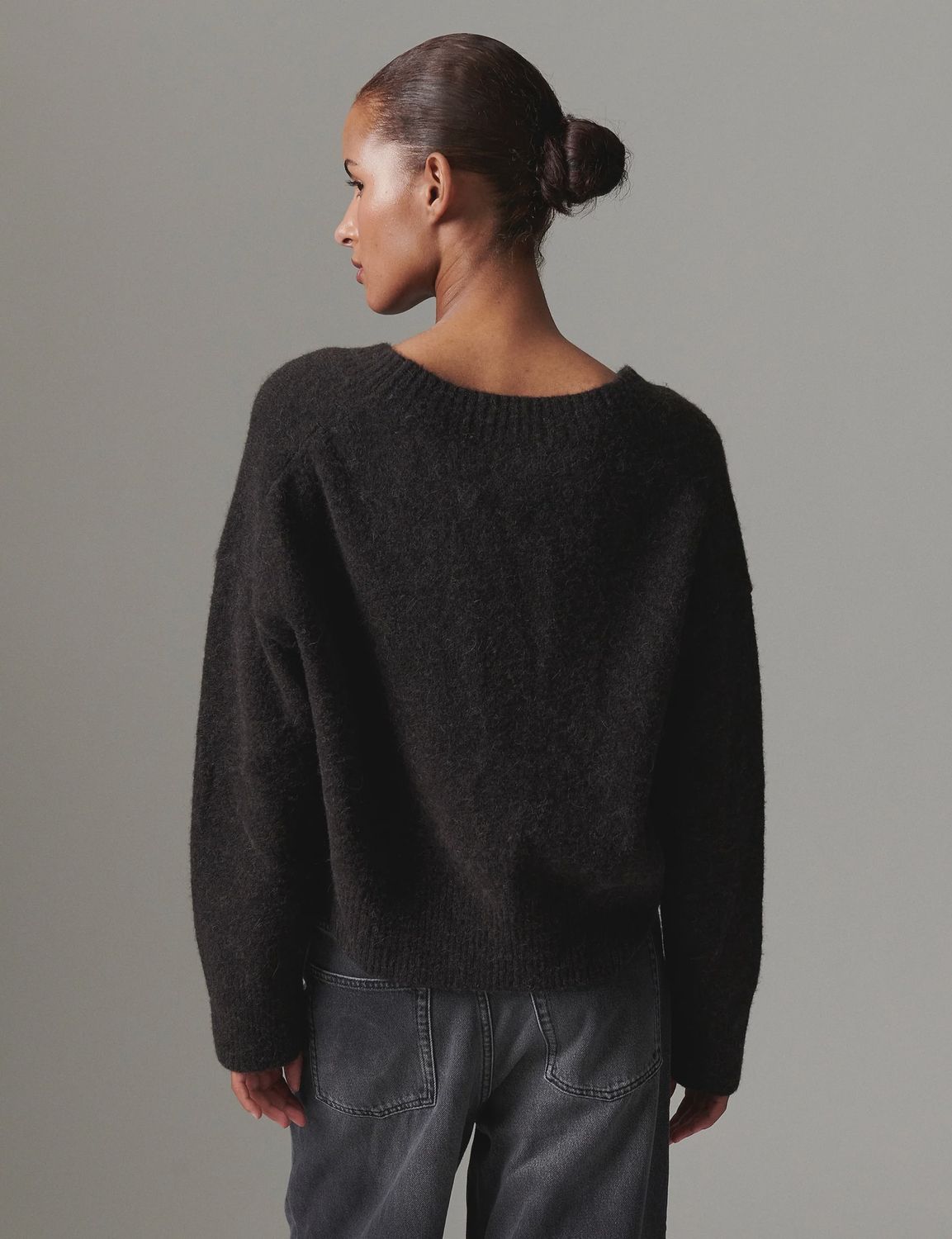Day Elezi CozyDays Espresso Bruine Wollen Trui