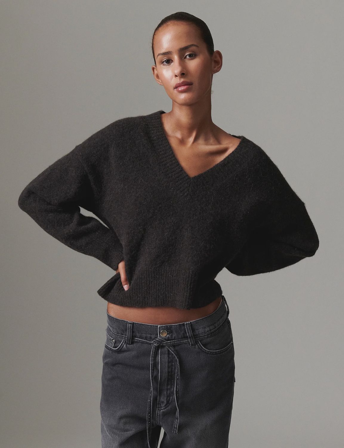 Elezi Cozy Days Espresso Brown Knitwear