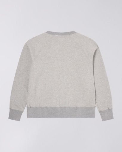 Raglan-Sleeve Crew  Sweater Grey