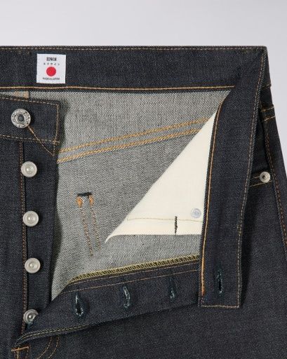 Loose Jeans Blue Unwashed Denim