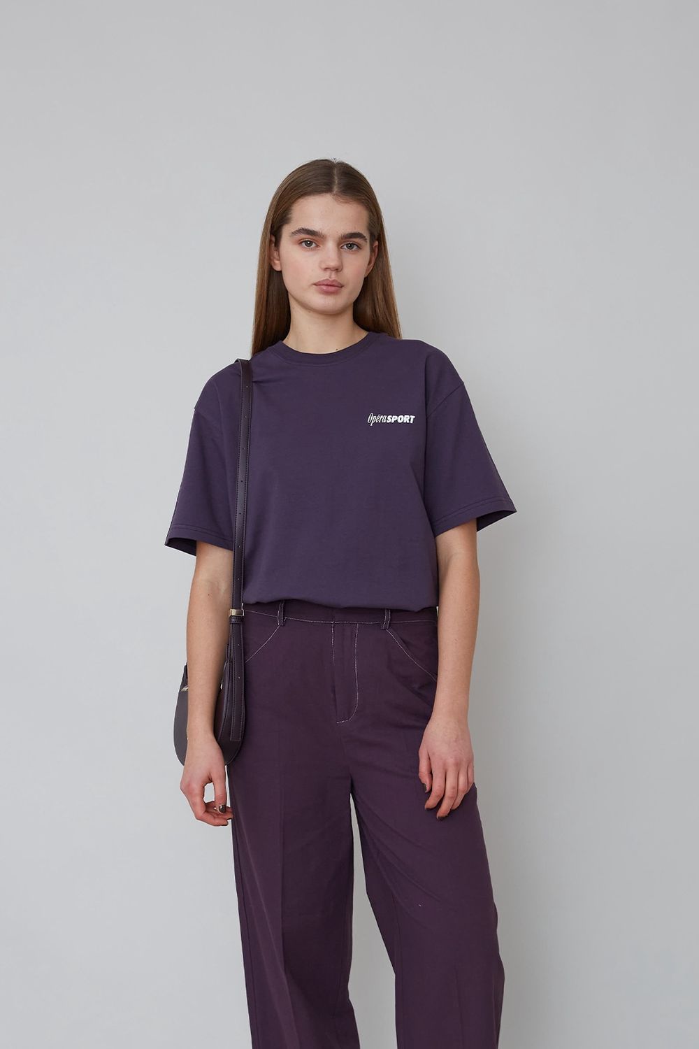 Claude UnisexT-Shirt Paars Plum