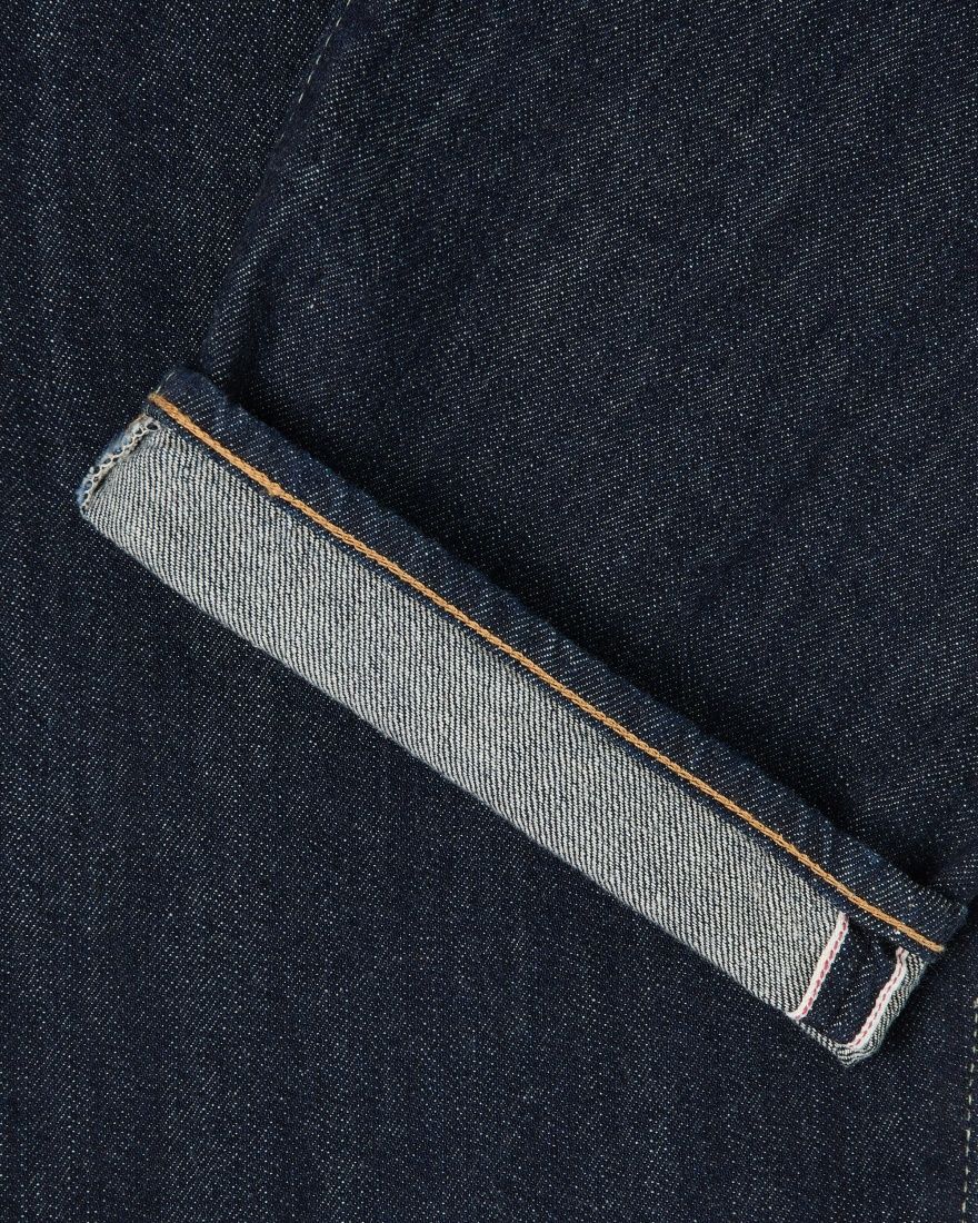 Loose Fit Kurabo Rinsed Recycle Denim, Red Selvage, 14oz