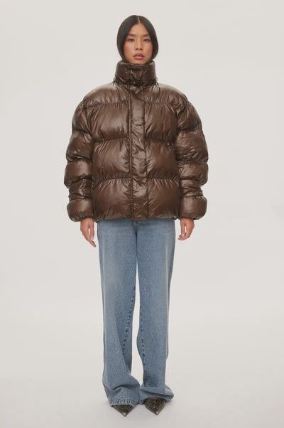 Active Zip Puffer Jacket Dark Oak 6001