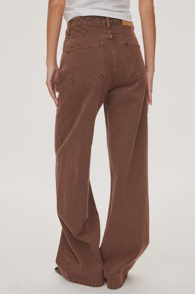 Bright Wide Jeans Coffee Brown 6024