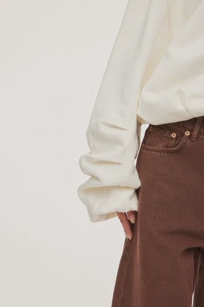 Bright Wide Jeans Coffee Brown 6024