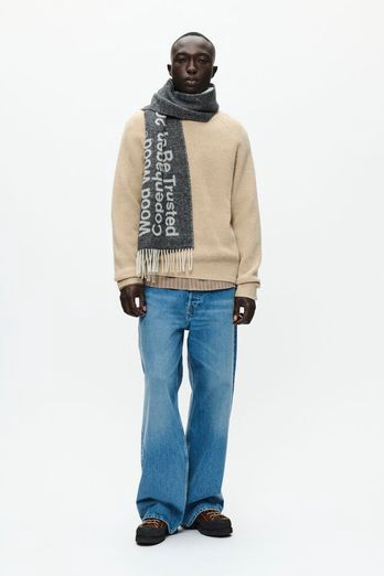 WWCody NTBT Sjaal Grijs Pinstripe 25259